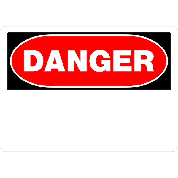 Hillman HILLMAN English White Danger Sign 10 in. H X 14 in. W, PK6 842052 - main